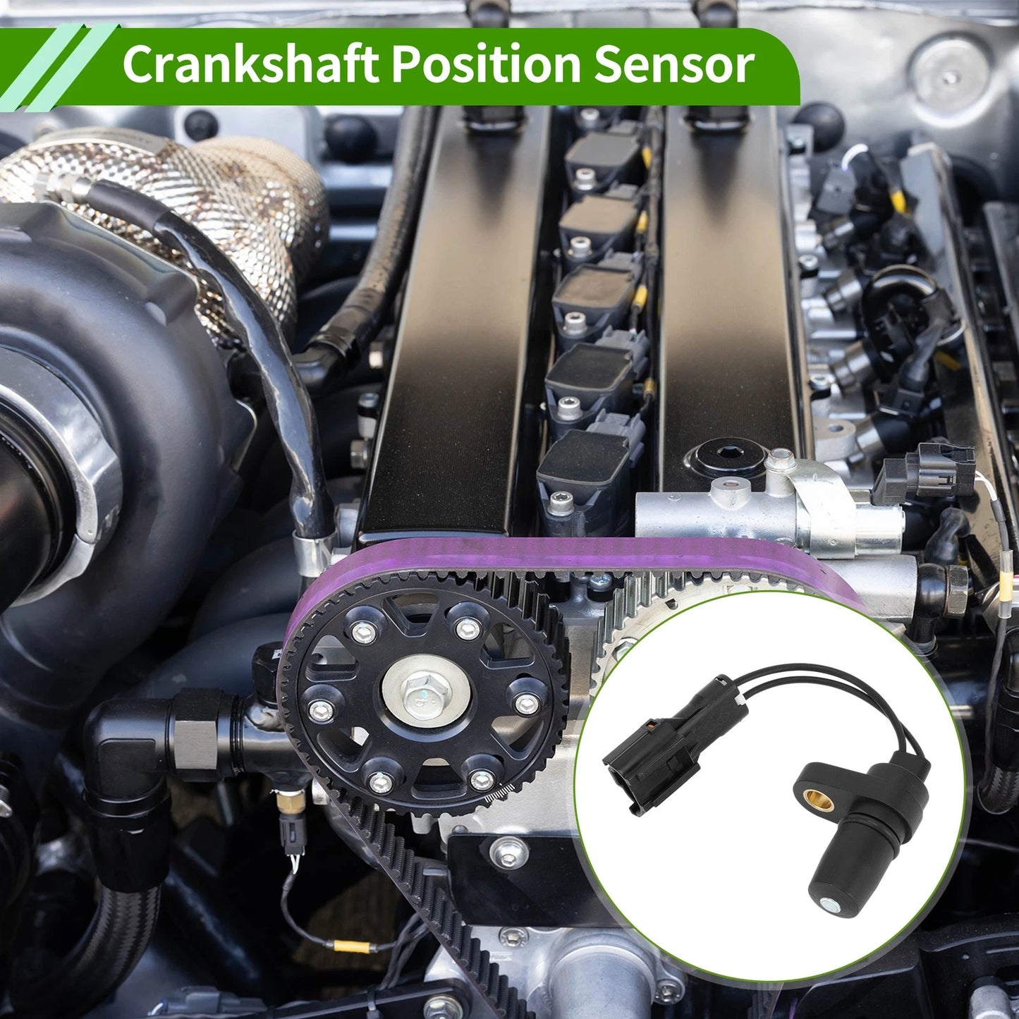 Crankshaft Position Sensor for Isuzu NPR200 4HF1 (2000-2004) - 1 x Black Plastic