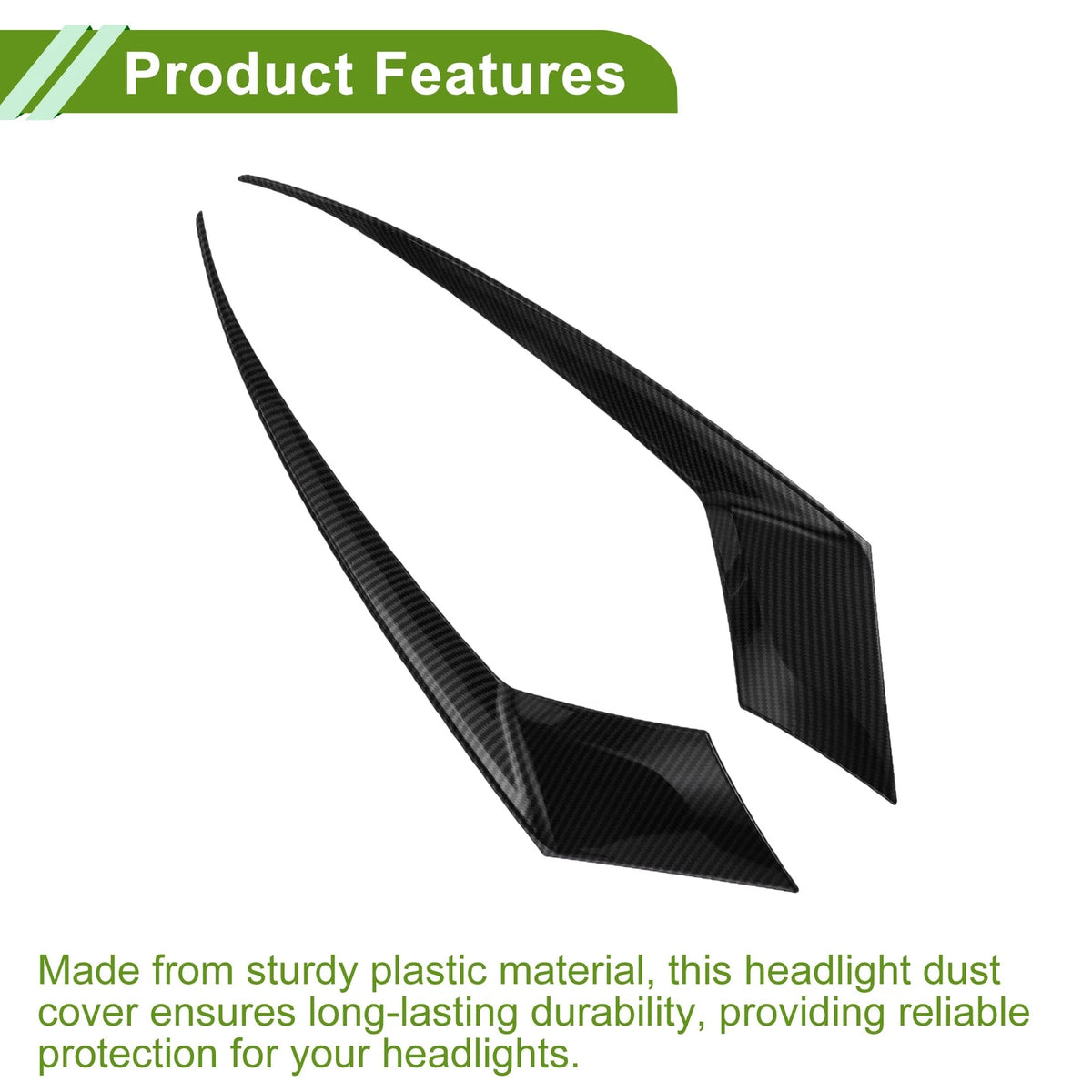 Headlight Eyebrow Cover for Honda Accord 11th Black Carbon Fiber (2023)