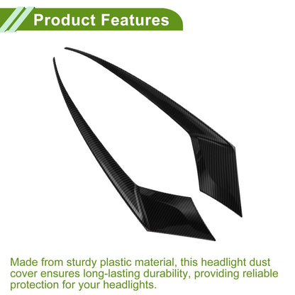 Headlight Eyebrow Cover for Honda Accord 11th Black Carbon Fiber (2023)