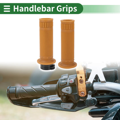 25mm Motorcycle Hand Grips TPU Yellow Brown for Motorcycle