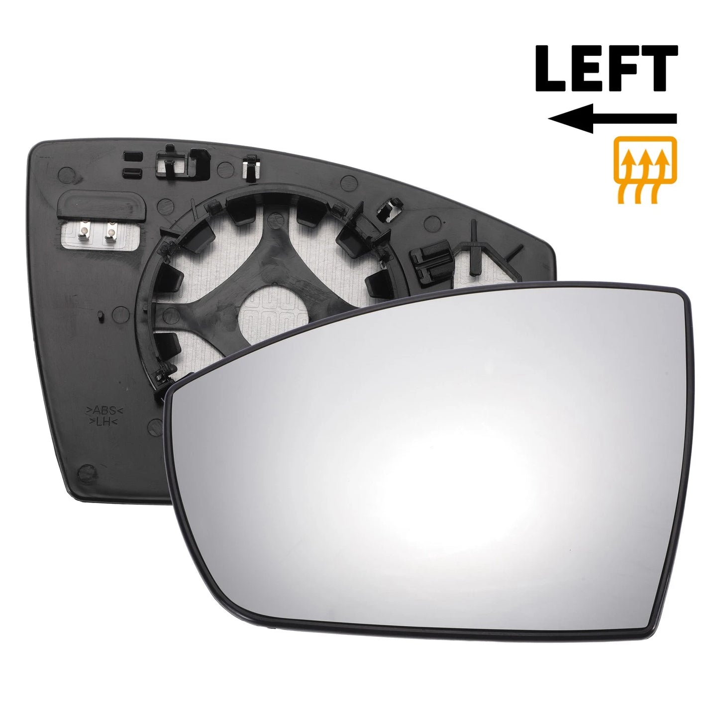 Left Side White Mirror Glass w/ Back Convex Heated for Ford Galaxy (2006-2015)