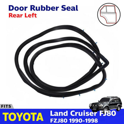 Left Rear Door Rubber Seal Fits Toyota Land Cruiser FJ80 HDJ HZJ80 1990-98 DE