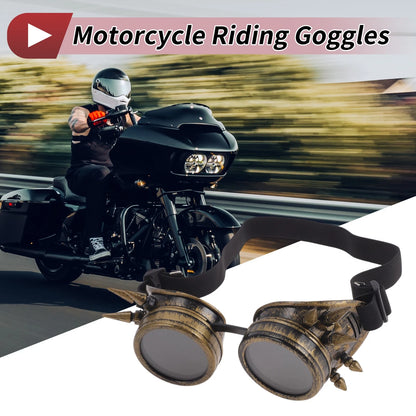 1Pc Motorcycle Riding Goggles Black Lens Bronze Frame Glass ABS for Motorcycle