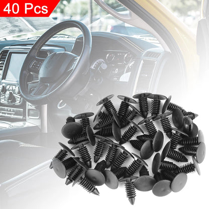 40pcs Plastic Bolt Rivets Trim Panel Clips for Honda