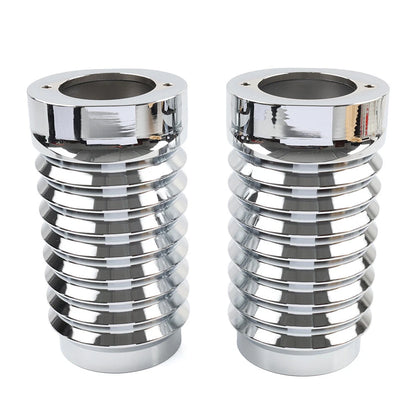 Chrome Retro Fork Boot Slider Covers for Harley Tour Road Street Tri Glide FLHR