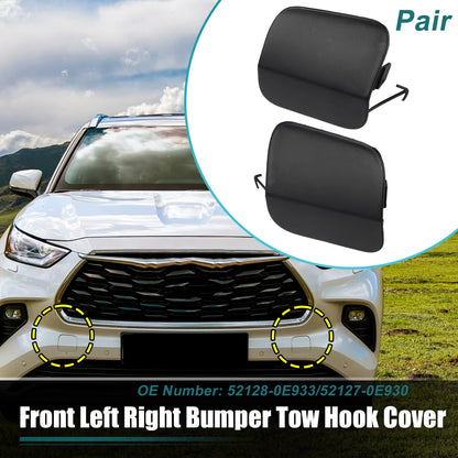 1 Pair Front Bumper Tow Hook Cover for Toyota Highlander
