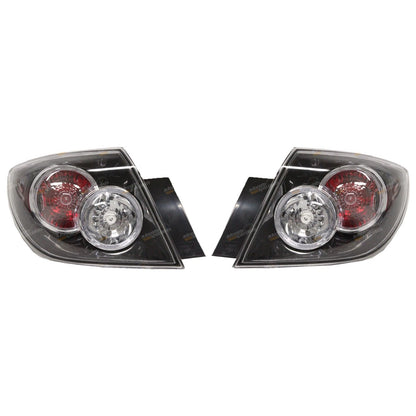 Tail Lights Pair LH+RH 5Dr Hatch for Mazda 3 BK Ser2 (2006 - 2009)