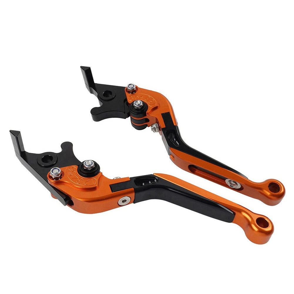 Orange Extendable Brake Clutch Levers for BMW F650GS (2002-2007)