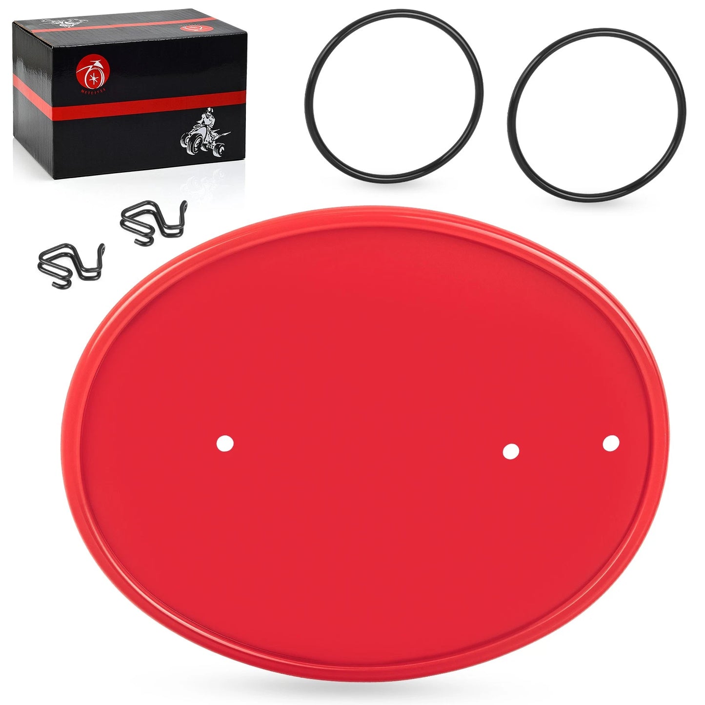 Red Front Number Plate & Clips for Honda Z50R (1979-1987)