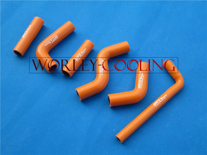 Aluminum Radiator + Orange Hose for KTM 250/400/450/520/525 MXC/EXC (2000-2002)