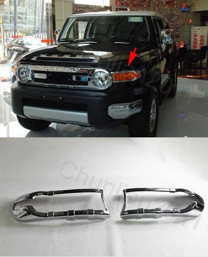 Chrome Front Head Light Lamp Cover Trim for Toyota FJ Cruiser (2007-2018)