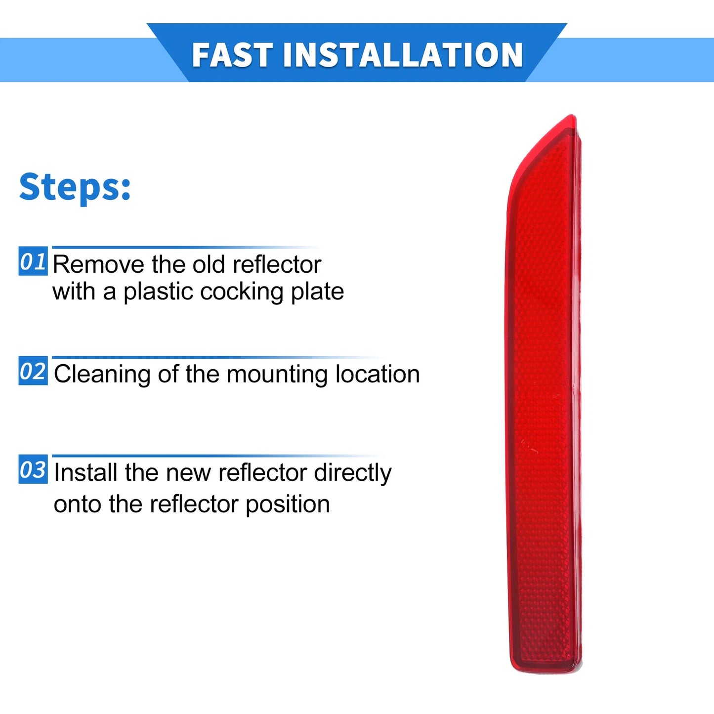 Rear Left Bumper Reflector for Nissan Murano (2016-2023) Red