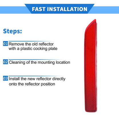 Rear Left Bumper Reflector for Nissan Murano (2016-2023) Red