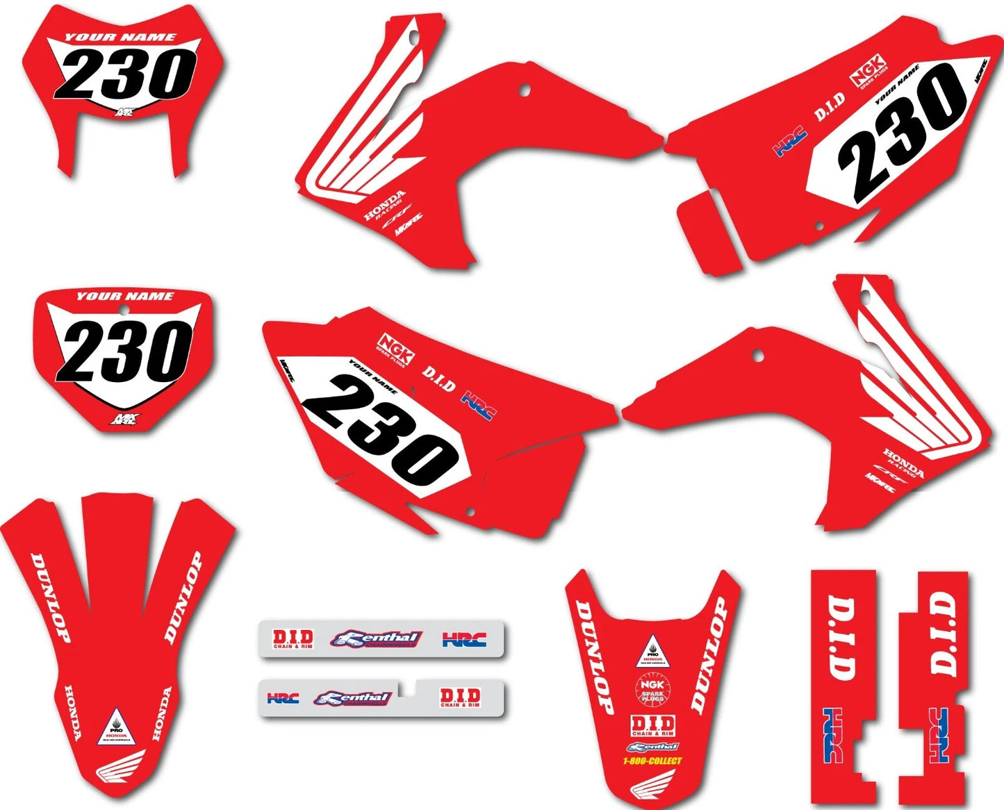 Custom Graphics Full Kit for Honda CRF 230F (2015-2025)