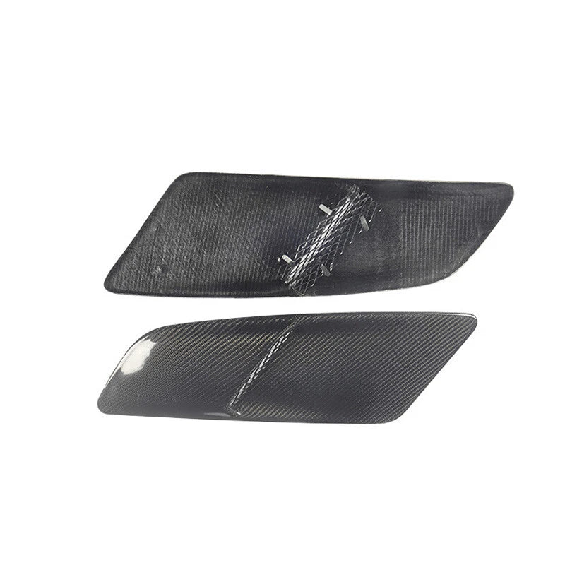 Real Carbon Fiber Engine Hood Air Outlet Vent Trim For Ford Mustang 2014-2017
