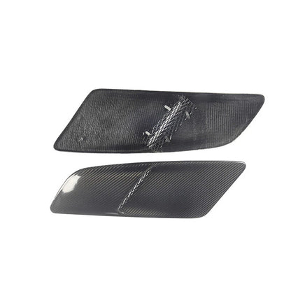 Real Carbon Fiber Engine Hood Air Outlet Vent Trim For Ford Mustang 2014-2017
