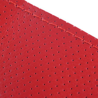Red DIY Leather Universal Car Steering Wheel Cover Anti-Slip Wrap