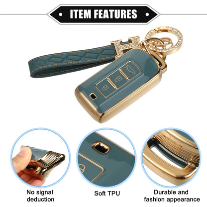 TPU Blue Remote Key Fob Cover for Mitsubishi Outlander (2014-2023)