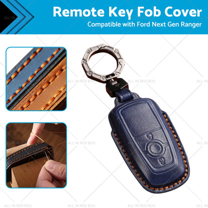 Leather Key Fob Cover Case for Ford Ranger (2022-2023)