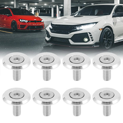 8pcs M6 Release Fastener for Car Motorcycle Bumper Washer Bolt Trunk