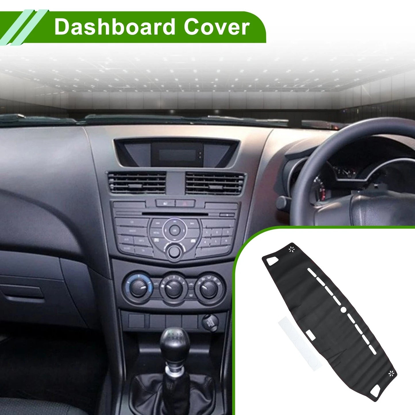 Dashboard Cover Mat for Mazda BT50 2007-2023 Black Red