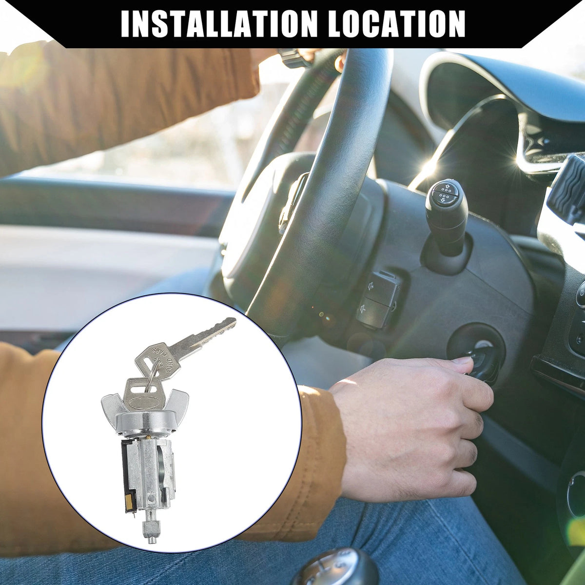 Ignition Switch Lock Cylinder w/ 2 Keys for Ford B600 F150 F250 E150 (1992-1996)