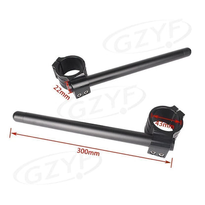 22mm & 7/8" Clips on Handle Bar with Adjustable Clamps for 43MM Fork Tube