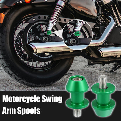 8mm M8x1.25 Green Motorcycle Swing Arm Spools for Honda