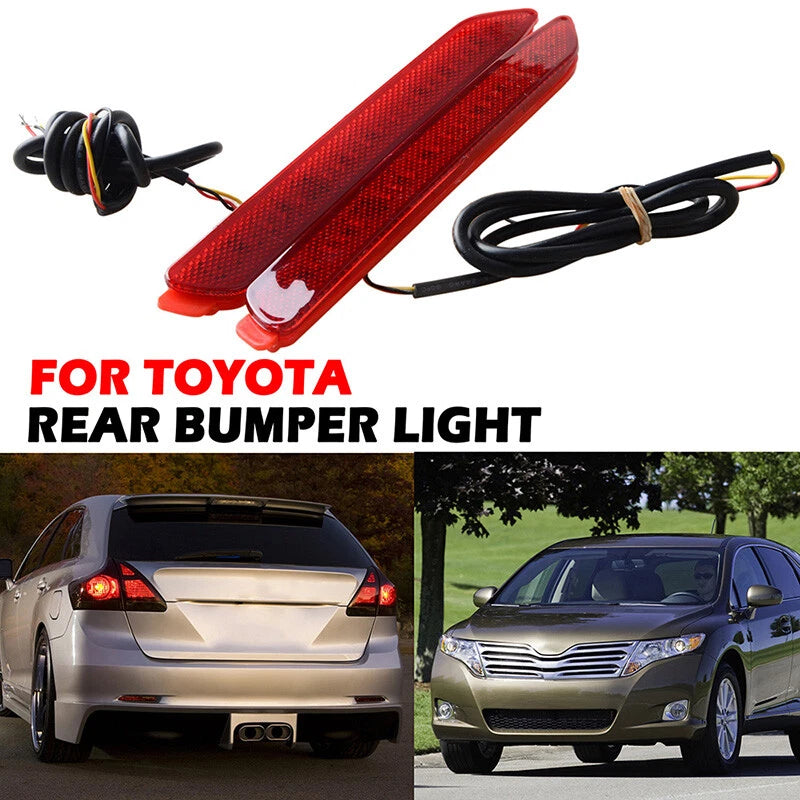 Rear Bumper Reflector LED Brake Light for Toyota Sienna 2011-2020