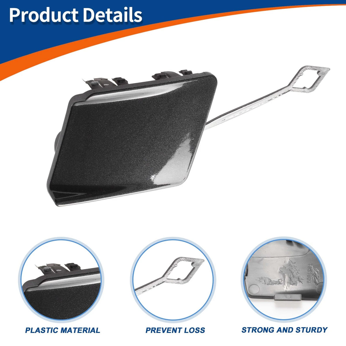 Tow Hook Cover for BMW 5-Series F10 Sophisto Grey