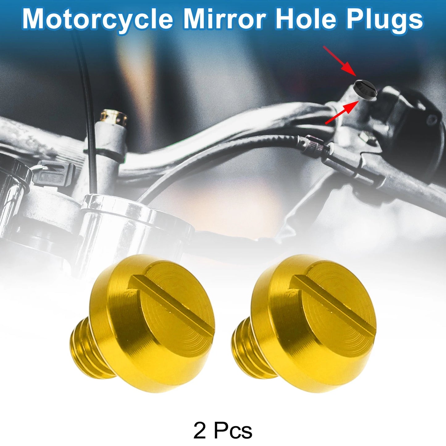 Right Hand M8x1.25 Motorcycle Mirror Hole Plugs for Make Model