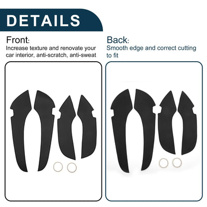 Car Door Anti Kick Pad Sticker Protector for Toyota Camry (2010-2011) Black
