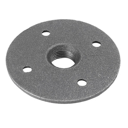 10 x 1/2" Malleable Iron Floor Flange Pipe Fittings for Wall Mount Black