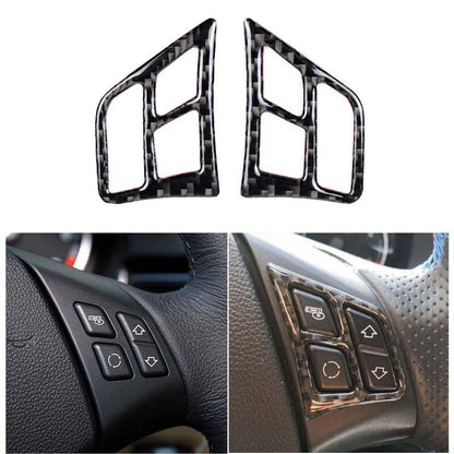 Carbon Fiber Steering Wheel Remote Buttons Cover Trim fit For BMW 3 Series E90
