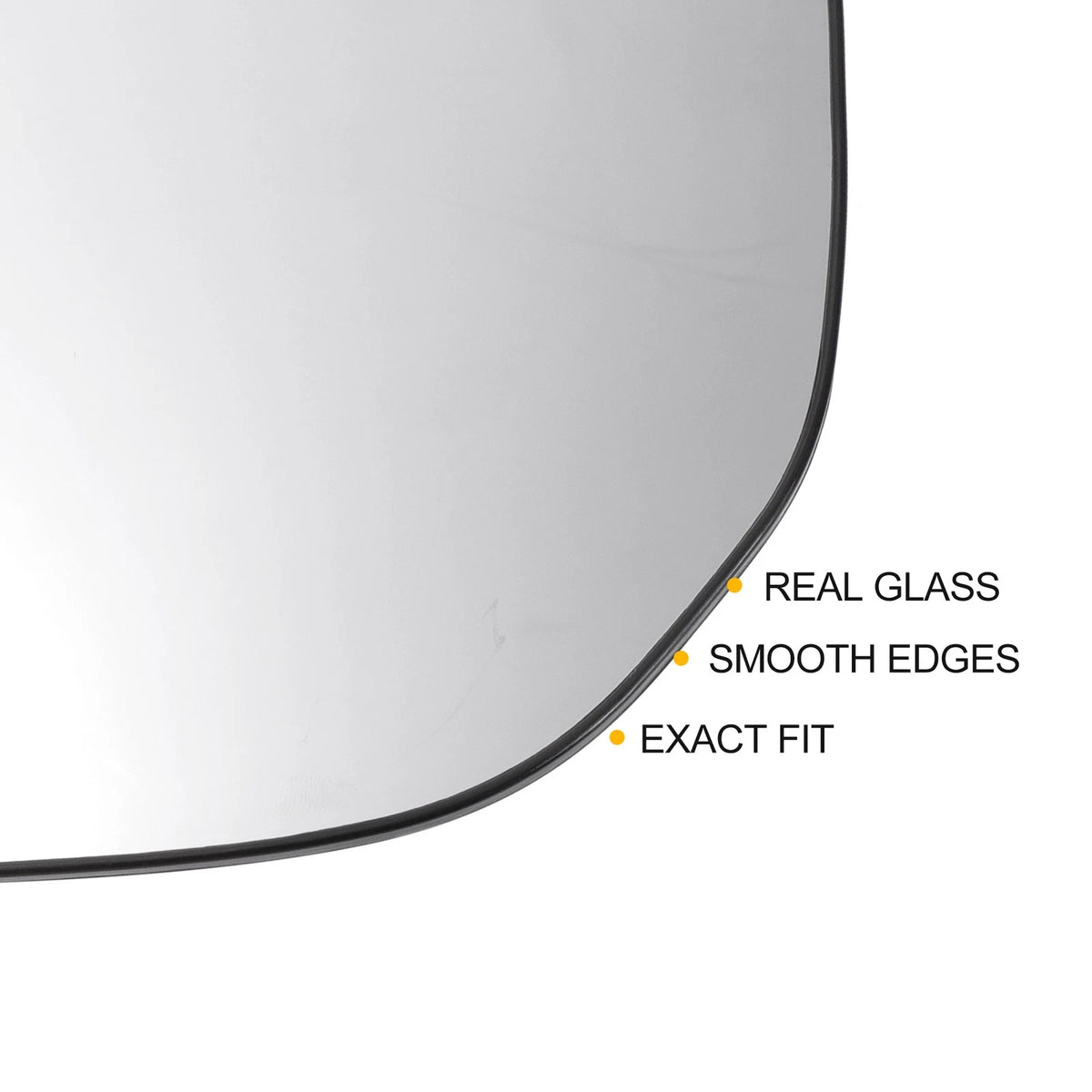 Right Side Heated White Mirror Glass for Hyundai Santa Fe (2013-2016)