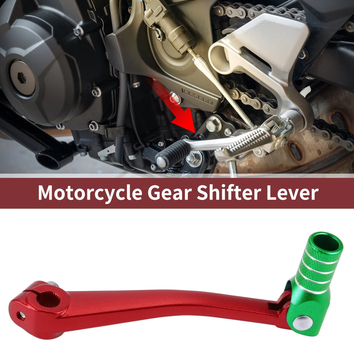 1 x Folding Gear Shifter Lever for Bosuer 125 Green Head