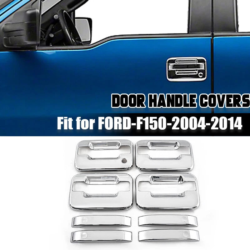 Chrome Door Handle Cover Overlay Trim 2 x for Ford F-150 (2004-2014)