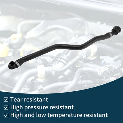 Radiator Hose for BMW 640i Rubber Coolant Pipe Black 1 Pc