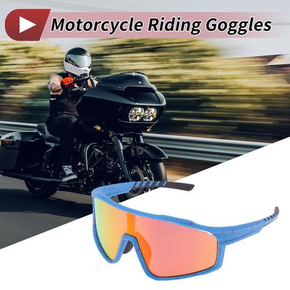 Set Motorcycle Riding Goggles Red Lens Blue Purple Red Frame UV400
