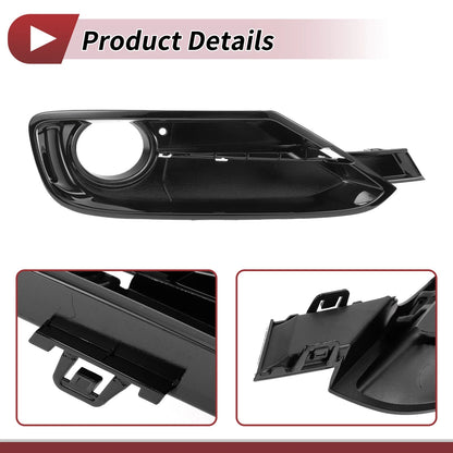 Front Right Fog Light Grill for BMW 320i (2012-2015) - 1 x Black Lens