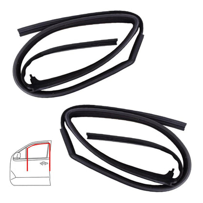 Pair Front Door Glass Run Channel with Vent Fit Nissan Navara D22 Frontier 98-05