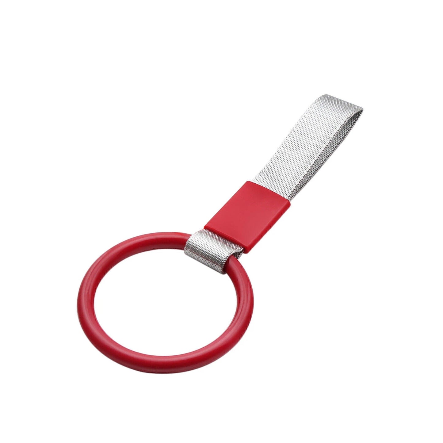 PVC Round Red JDM Tsurikawa Ring Handle Strap Charm for Subway Train & Bus