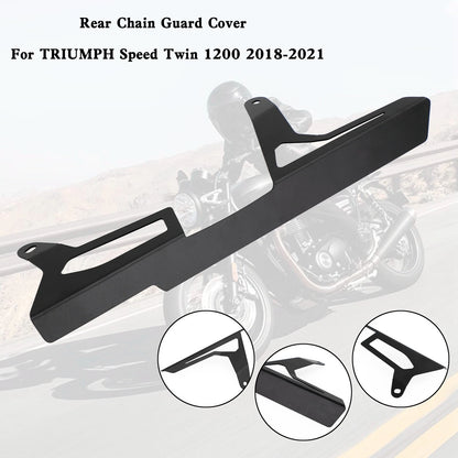 Rear Chain Guard Cover for Speed Twin 1200 (2018-2021) Black