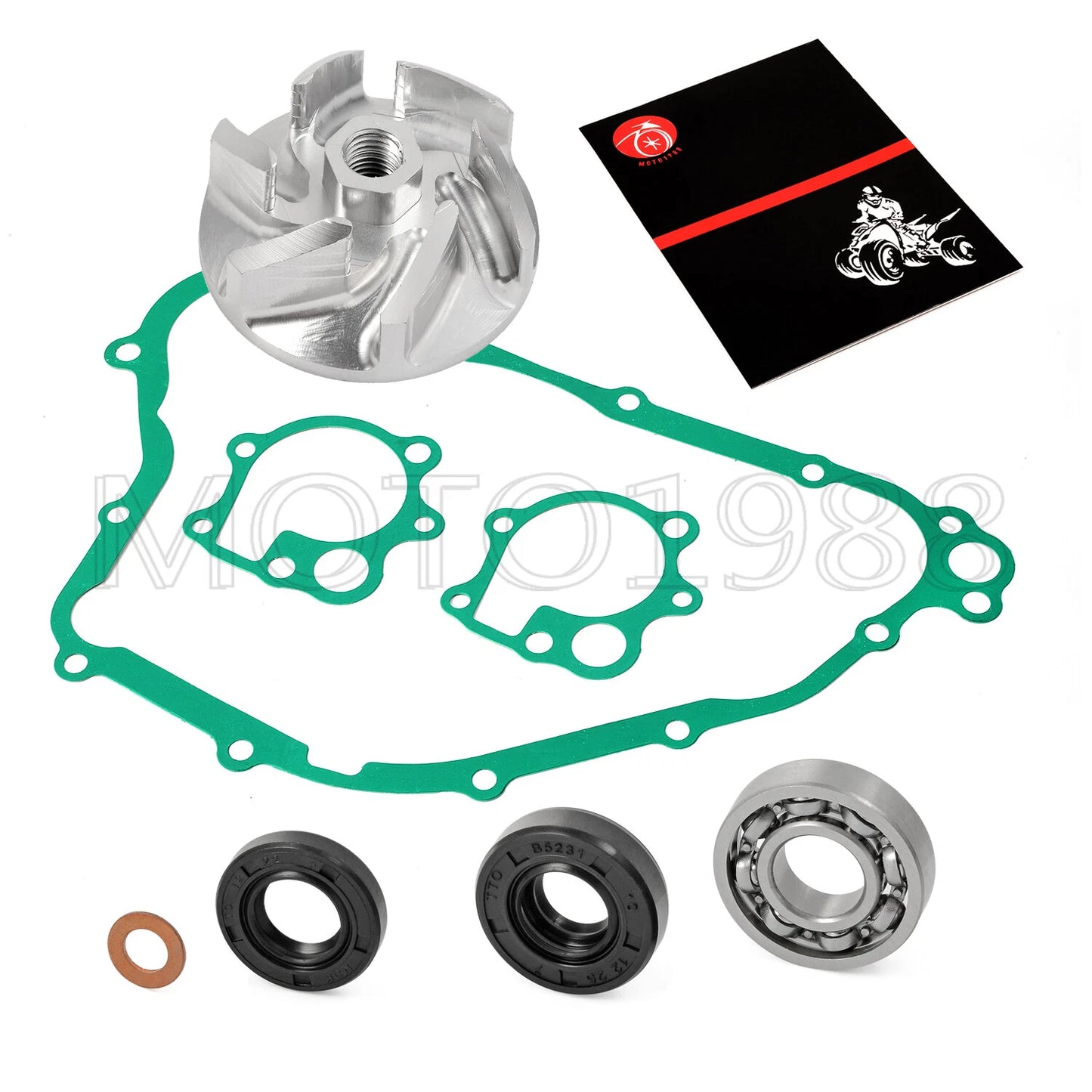 Water Pump Impeller Gaskets Seals Rebuild for Honda CR250 CR250R (2002–2007)