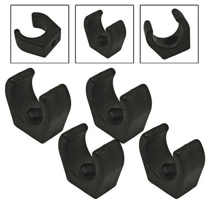 Boat Stowage Clips 4pcs Plastic Holder for Fishing Rod/Paddle 1 Inch Dia
