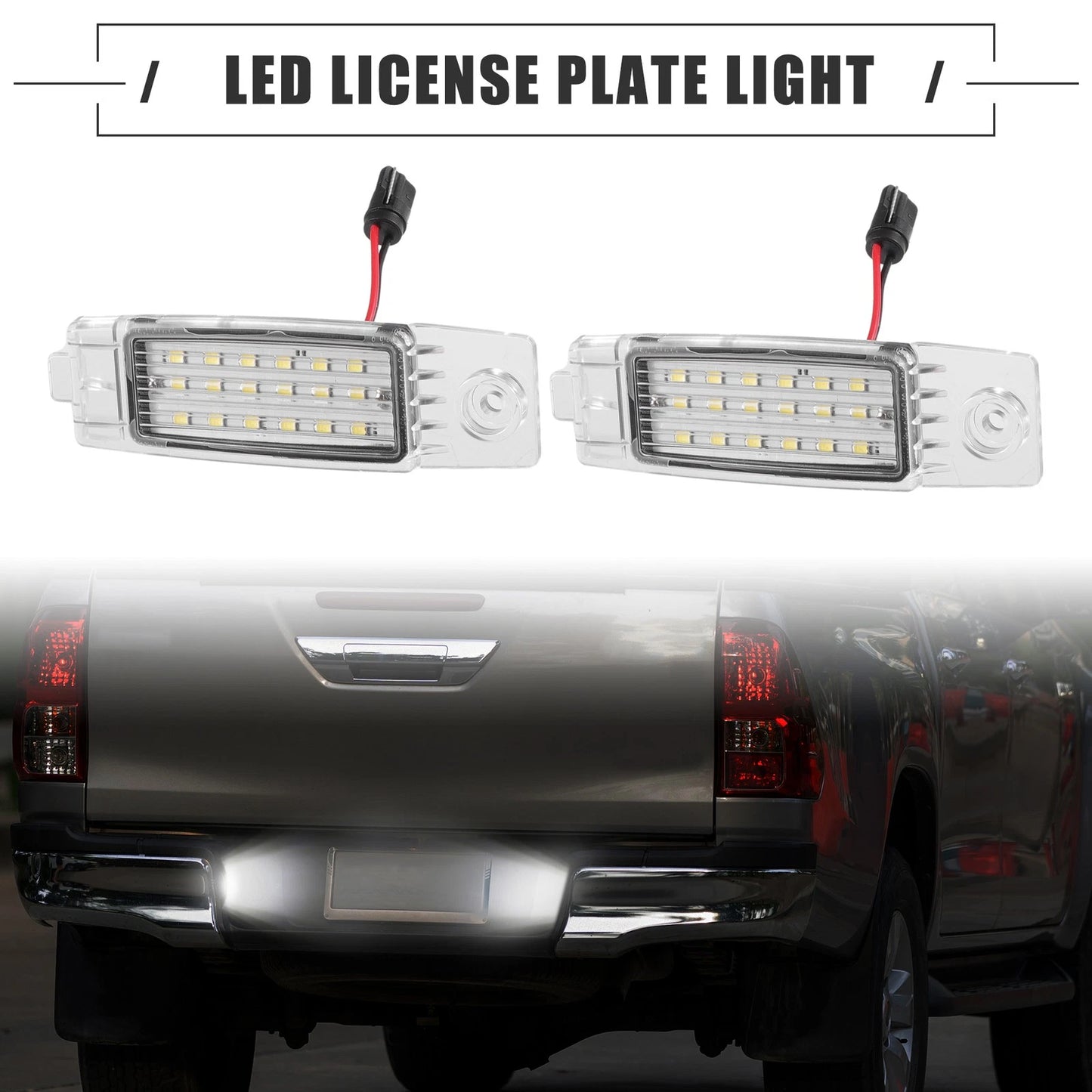 2 x LED License Plate Lights for Toyota Highlander (2008-2013)