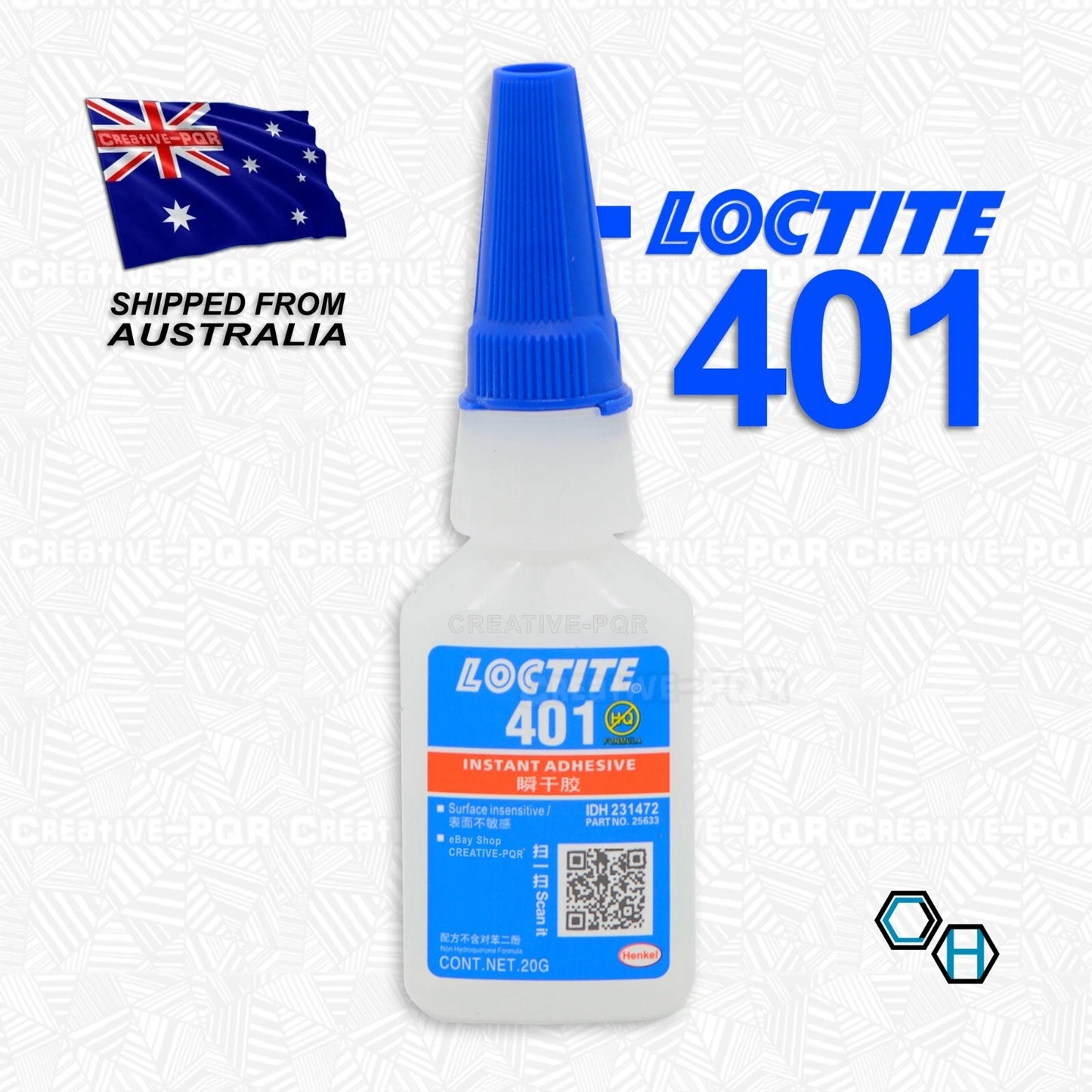 Loctite 401 Instant Adhesive 20ml for Rubber PVC - Industrial Strength Glue