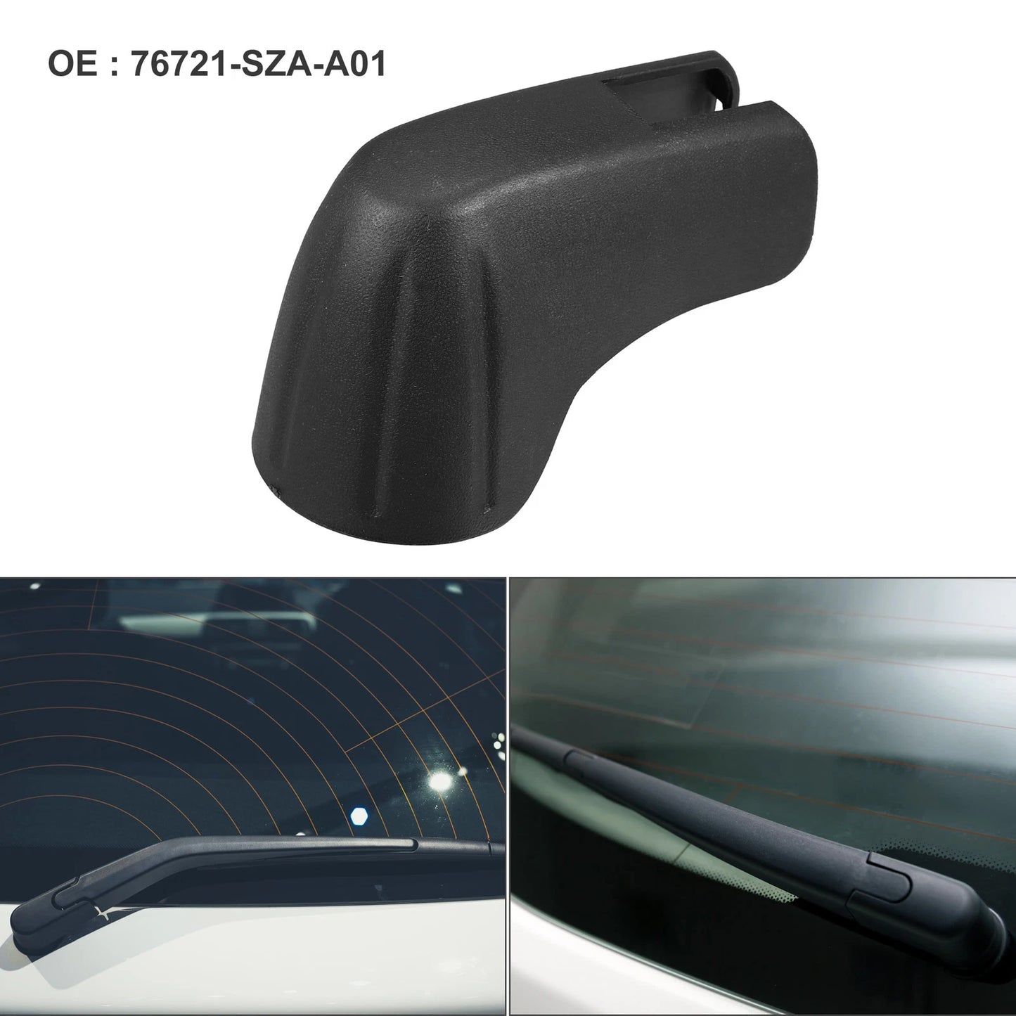 Rear Windshield Wiper Arm Nut Cover for Honda Pilot (2016-2023) - Black