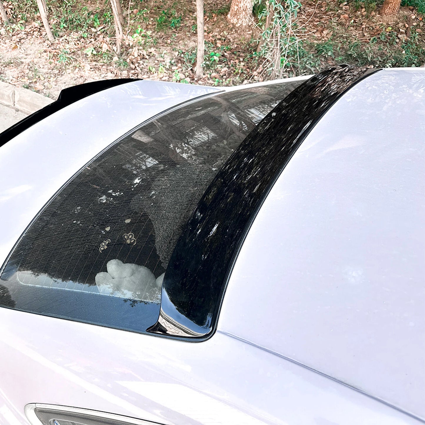 1x Gloss Black Rear Boot Spoiler Lip for Audi A4 (2009-2016)