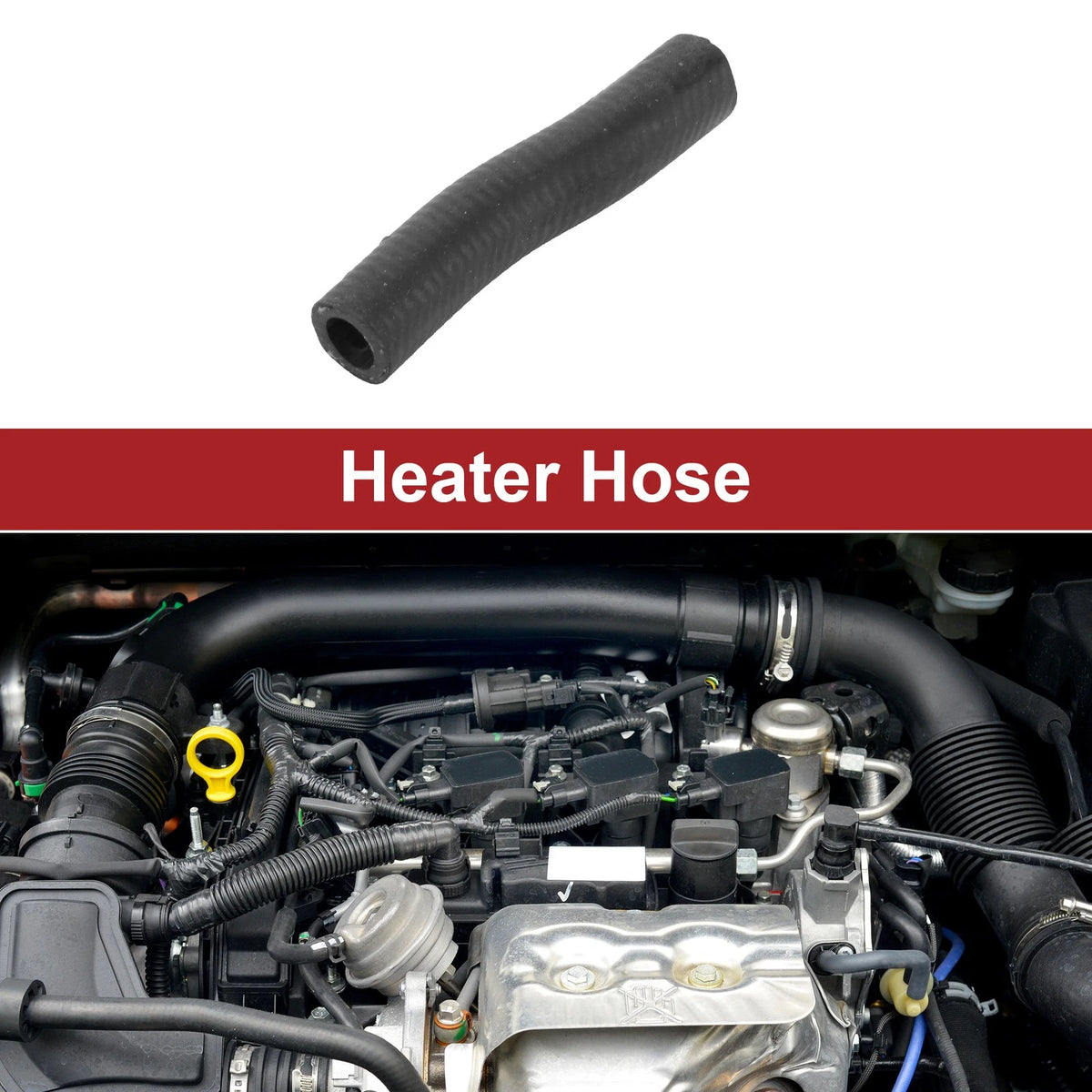 Heater Hose for Nissan Altima (2002-2007) Rubber Black 1 Pcs